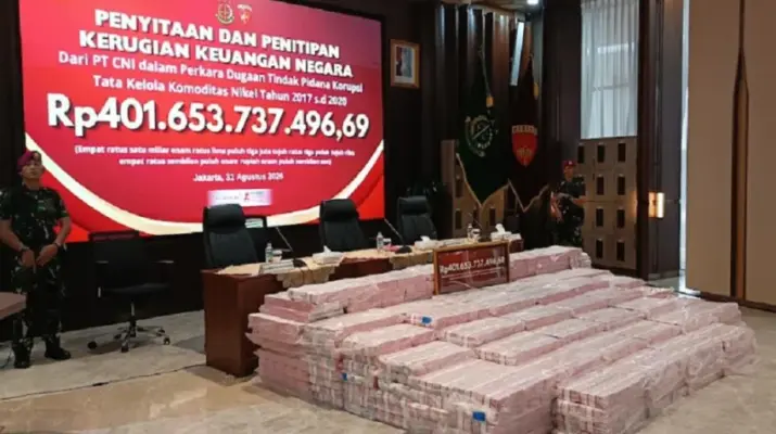 Kejagung Pamer Sitaan Rp401 Miliar dalam Kasus Dugaan Korupsi Tata Kelola Nikel