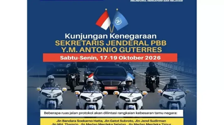 Sekjen PBB António Guterres Kunjungi Indonesia, Polisi Siapkan Rekayasa Lalu Lintas Jakarta-Bogor